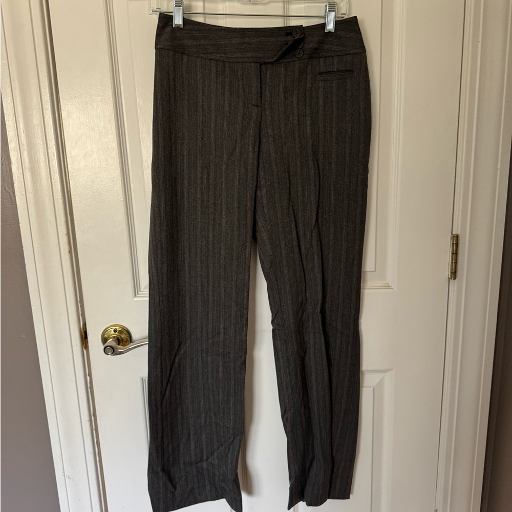 LOFT Charcoal Pinstripe Trousers